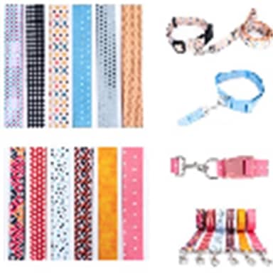 COLLAR + CORREA AZUL PUNTOS COLORES
