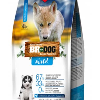 BR FOR DOG WILD PUPPY POLLO&SALMON *4 KG
