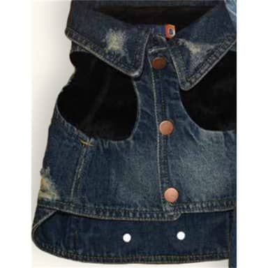 CHALECO EN JEAN TONO OSCURO T XS