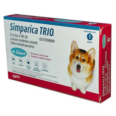 SIMPARICA TRIO 24 Mg 10-20 kg *1 TABLETA