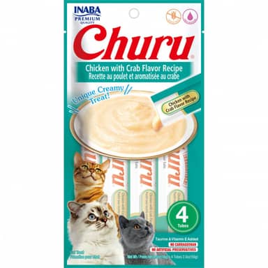 CHURU CAT SNACKX4 POLLO Y CANGREJO 56 gr