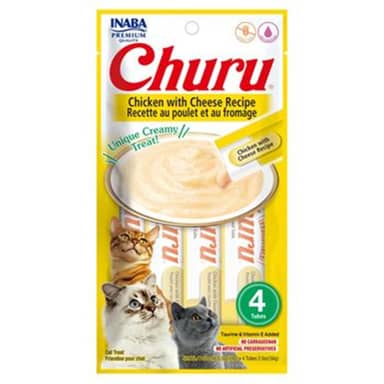 CHURU CAT SNACK X4  POLLO Y QUESO 56 gr