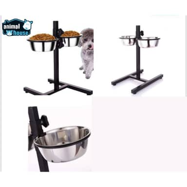 COMEDERO ELEVADO EN ACERO 17 CM