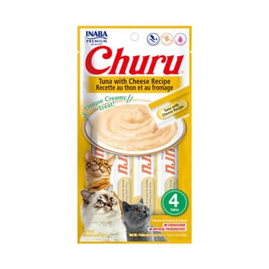 CHURU CAT SNACK  4X ATUN Y QUESO 56 gre