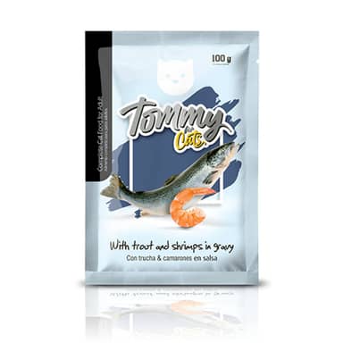 POUCH TOMMY GATO TRUCHA&CAMARON * 100 gr