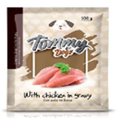 POUCH TOMMY PUPPY POLLO EN SALSA*100 gr