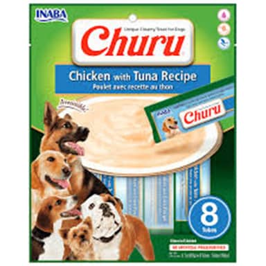 CHURU SNACK  DOG POLLO&ATUN 8UND160 gr