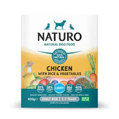NATURO ADUL DOG LIGTH CHICKEN&RICE 400gr