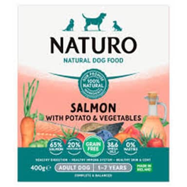 NATURO ADUL DOG SALMON POTATO VEG* 400gr