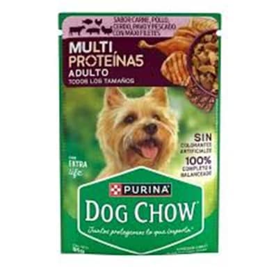 DOG CHOW POUCH ADUL MULTIPROTEINA* 85 gr