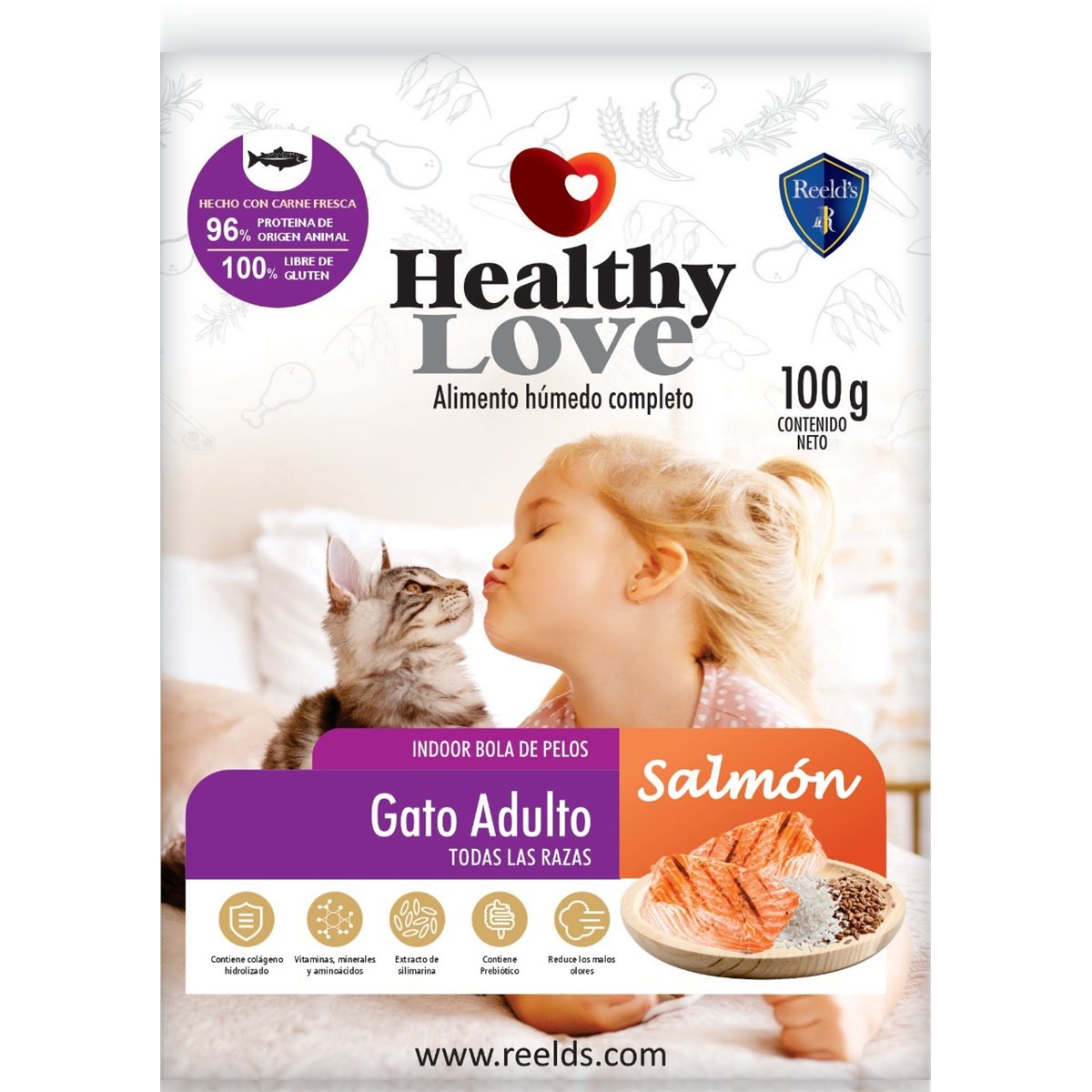 HEALTHY LOVE GATO ADUL SALM * 100 gr